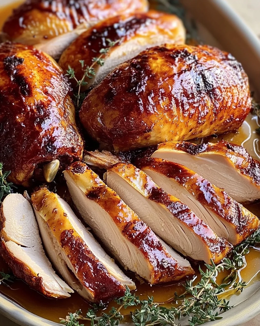 Ahornbutter-glasiertes Truthahn-Rezept für festliche Anlässe