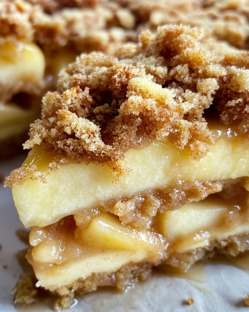 Apfelkuchen vom Blech - mit Pudding und knusprigen Streuseln
