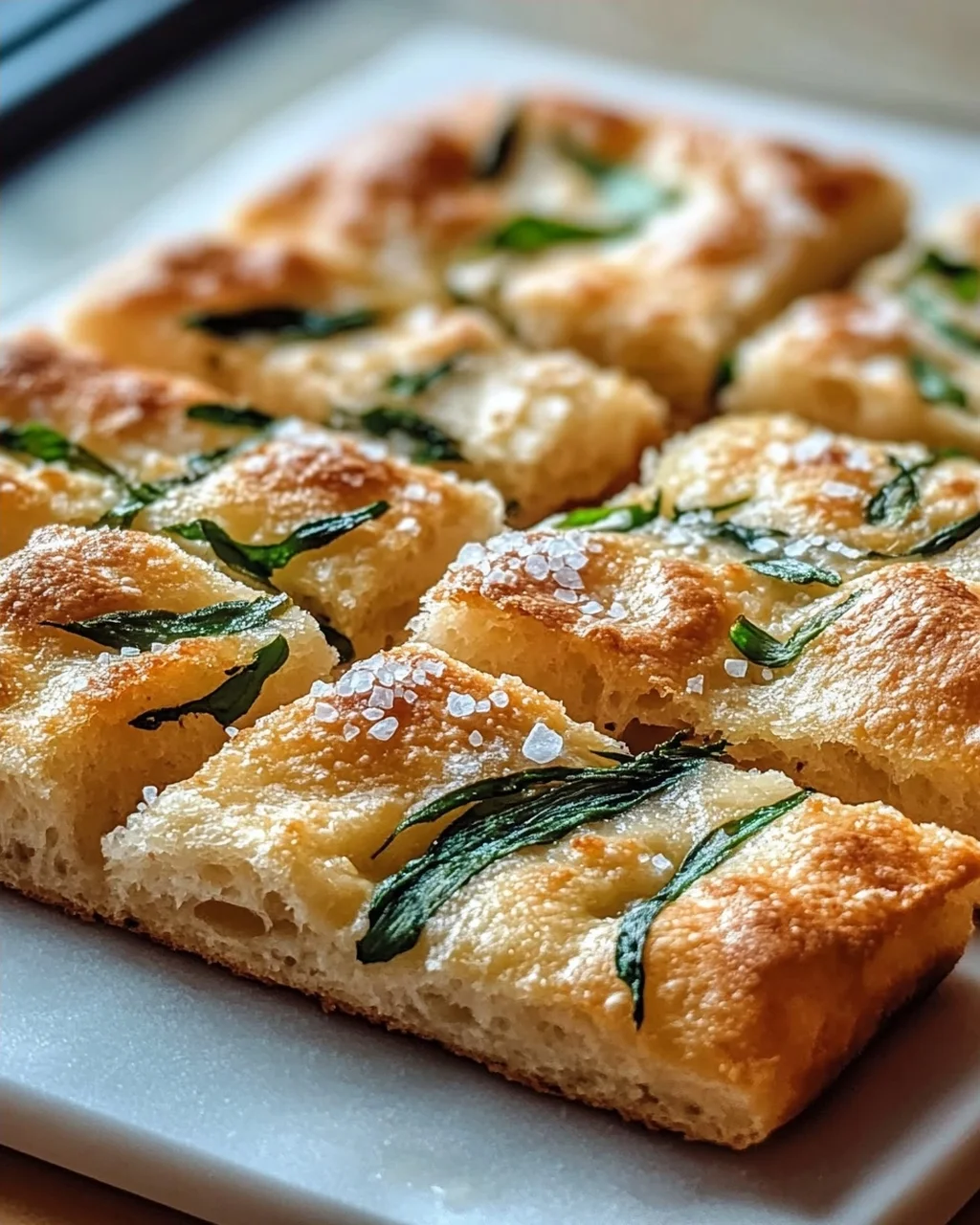 Bärlauch Focaccia mit Meersalz – Aromatischer Genuss!
