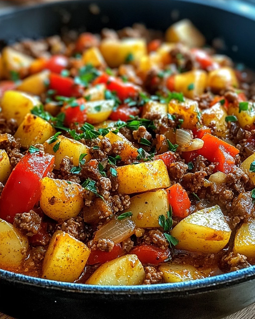 Bauerntopf mit Hackfleisch, Kartoffeln & Paprika