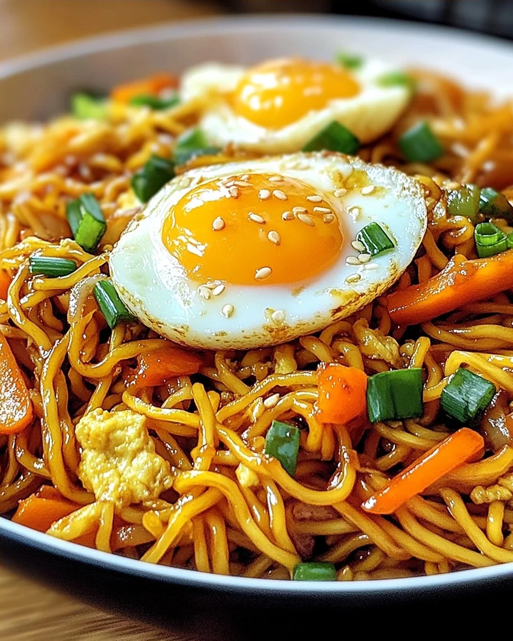 Chinesische Bratnudeln mit Ei