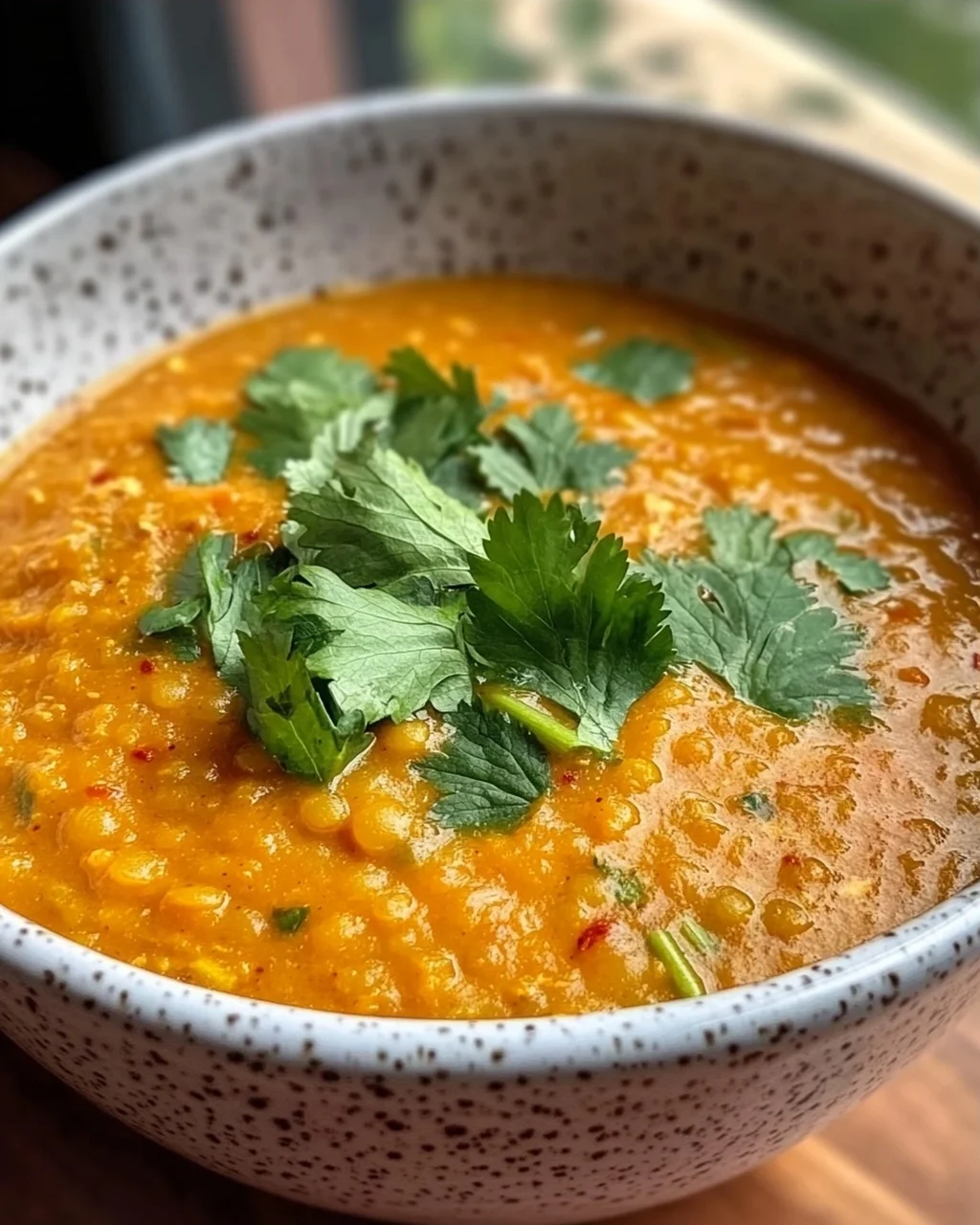 Cremige Thai Kokos Rote Linsensuppe