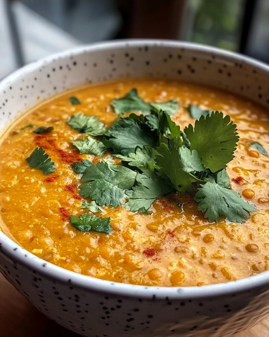 Cremige Thai Kokos Rote Linsensuppe