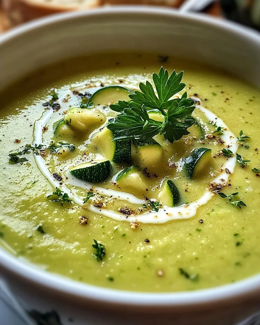 Cremige Zucchinisuppe