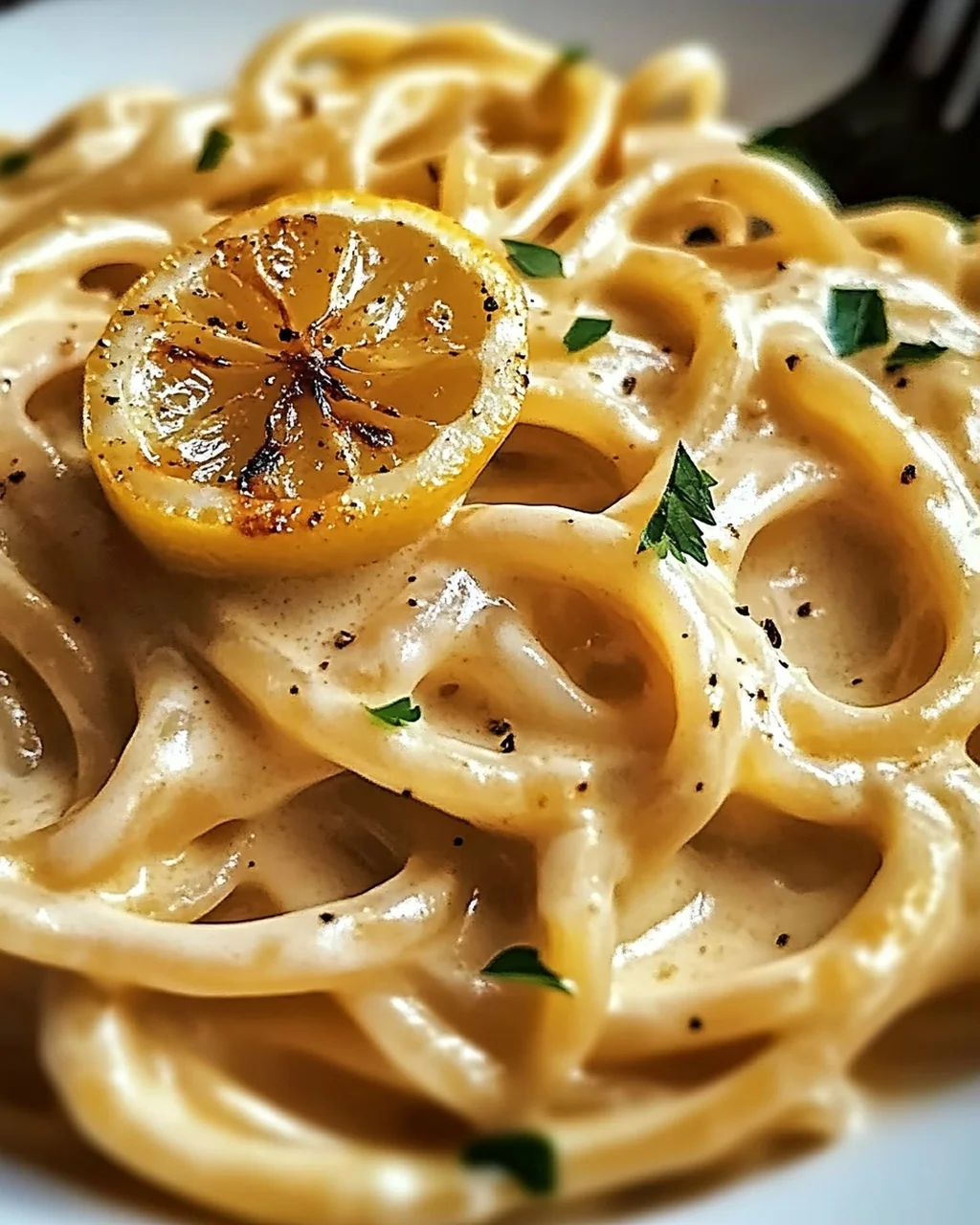 Cremige geröstete Knoblauch- und Zitronenpasta sofort genießen