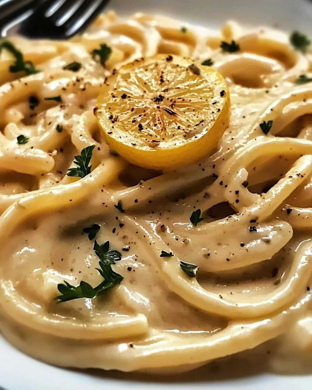 Cremige geröstete Knoblauch- und Zitronenpasta sofort genießen