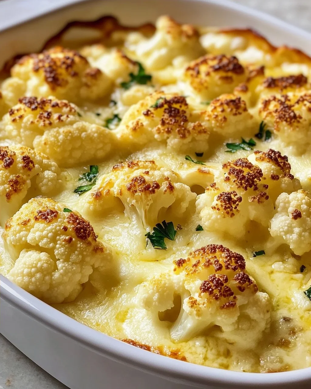 Cremiger Blumenkohl Käse Auflauf Low Carb Rezept