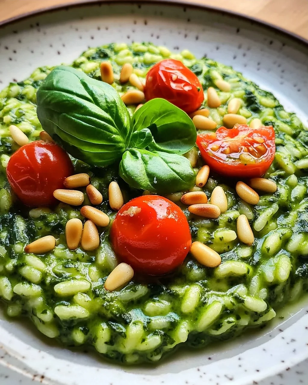Cremiges Spinat Risotto mit frischen Kräutern