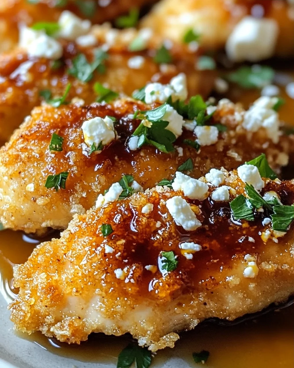 Crispy Hot Honey Feta Chicken