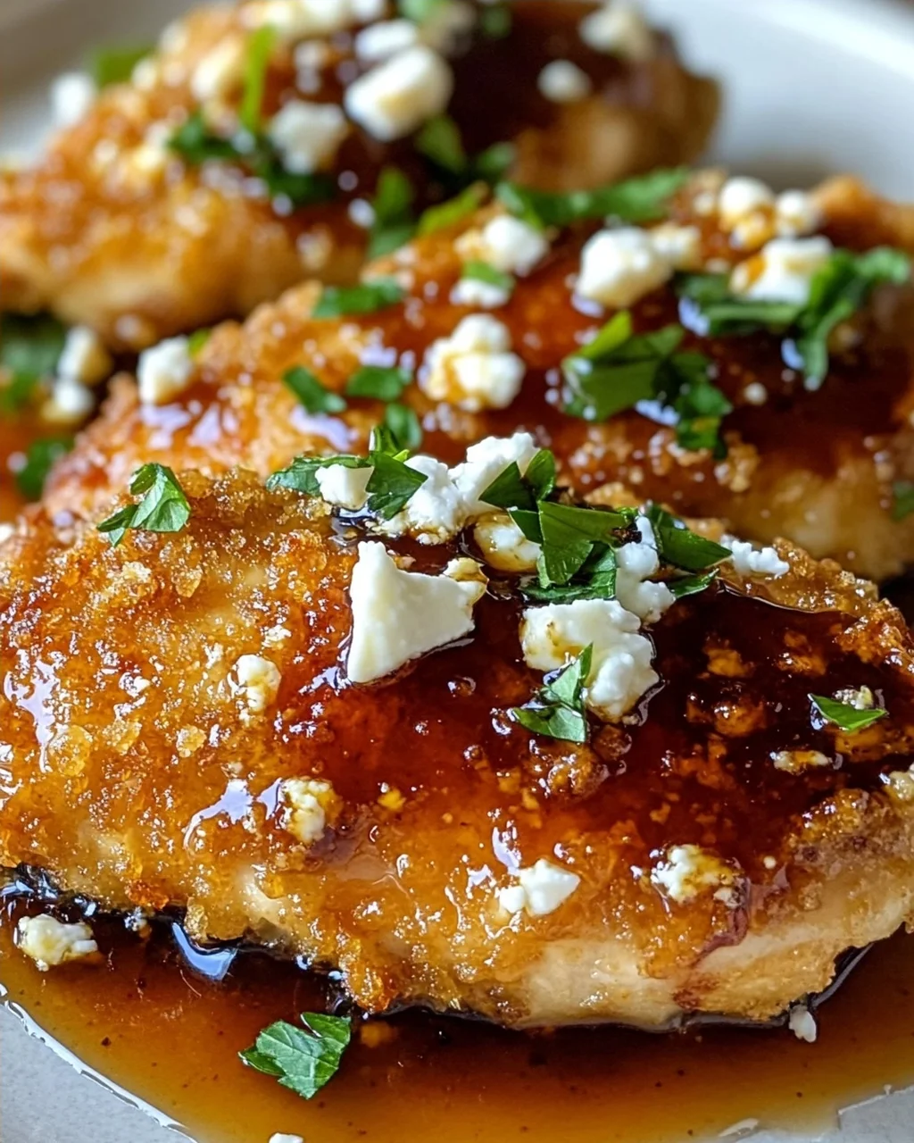 Crispy Hot Honey Feta Chicken