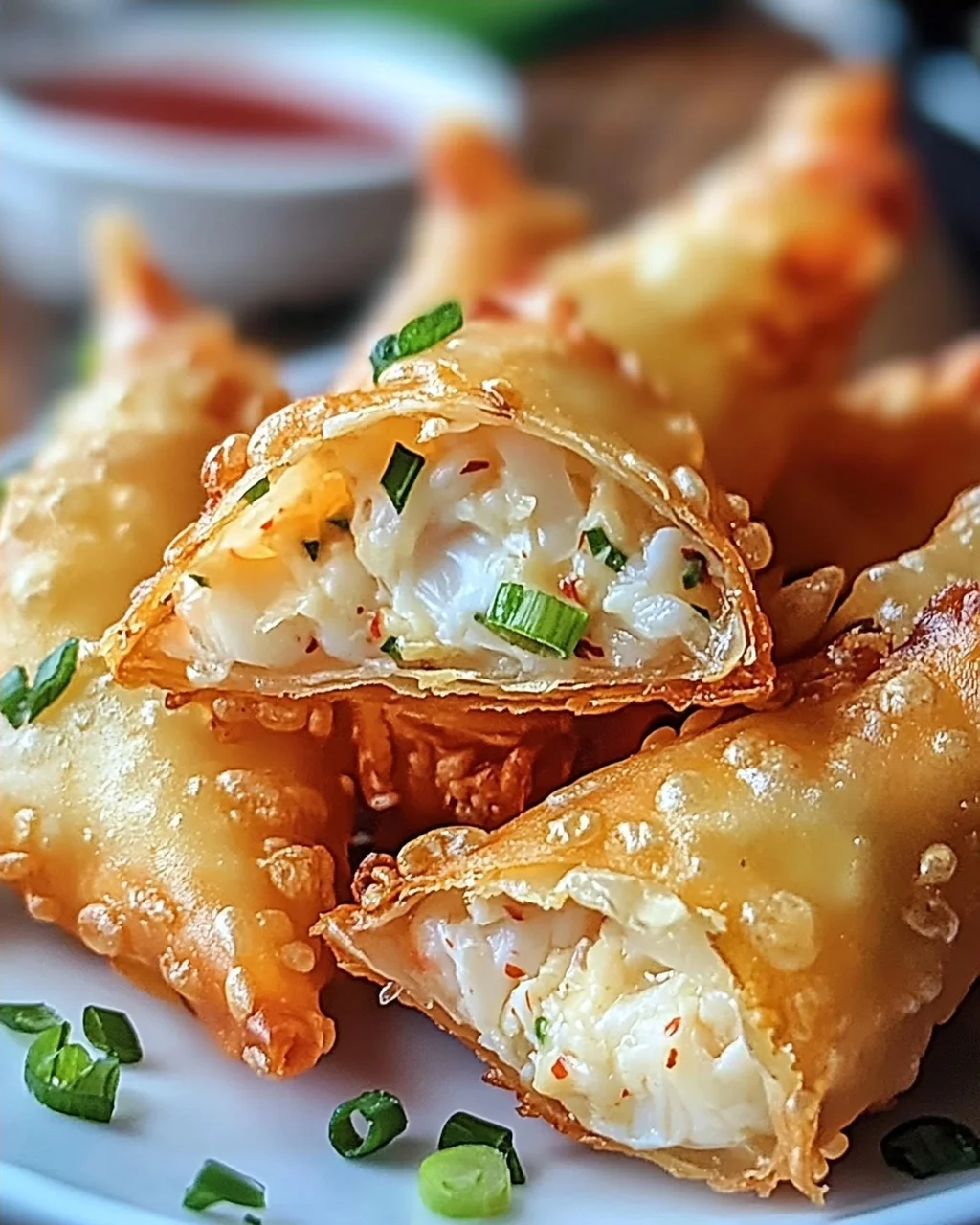 Einfache Reisblatt-Krabben-Rangoons