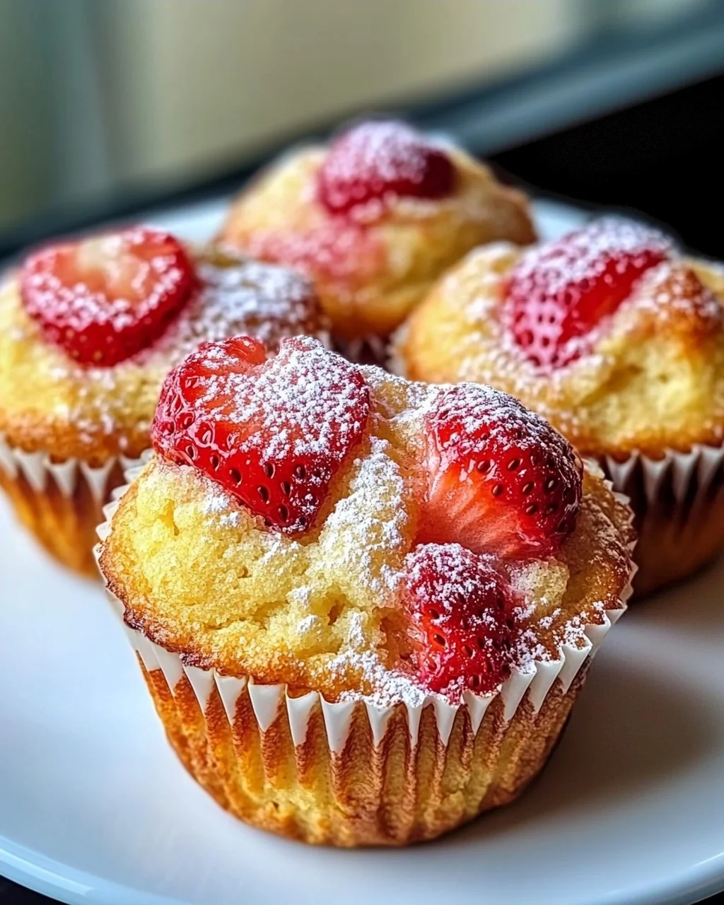 Erdbeer-Ricotta-Muffins für einen fruchtigen Start