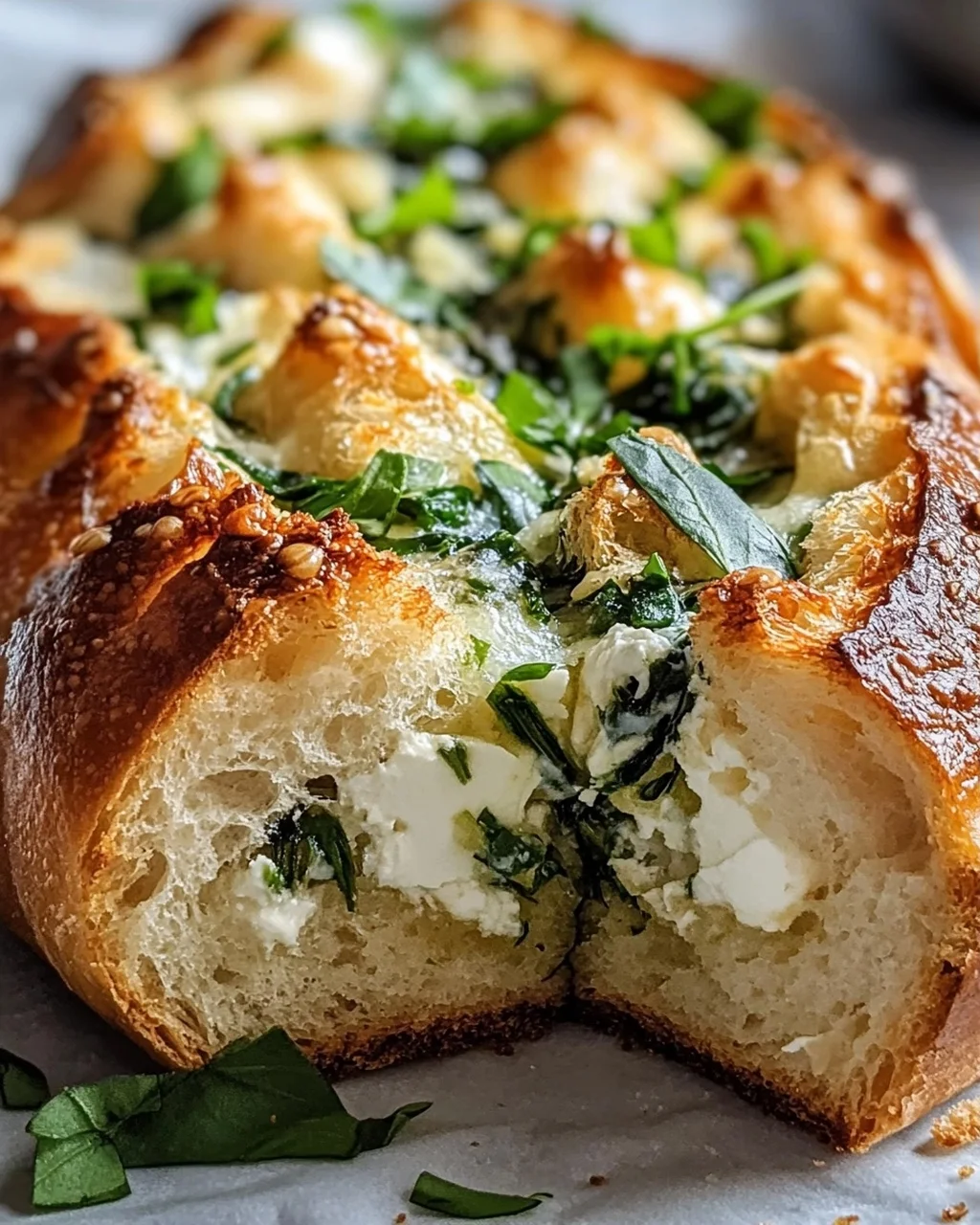 Gefülltes Bärlauchbrot mit Frischkäse: Einfach unwiderstehlich