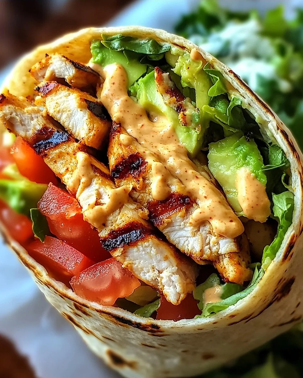 Gegrillter Hähnchen Wrap mit Chipotle Mayo