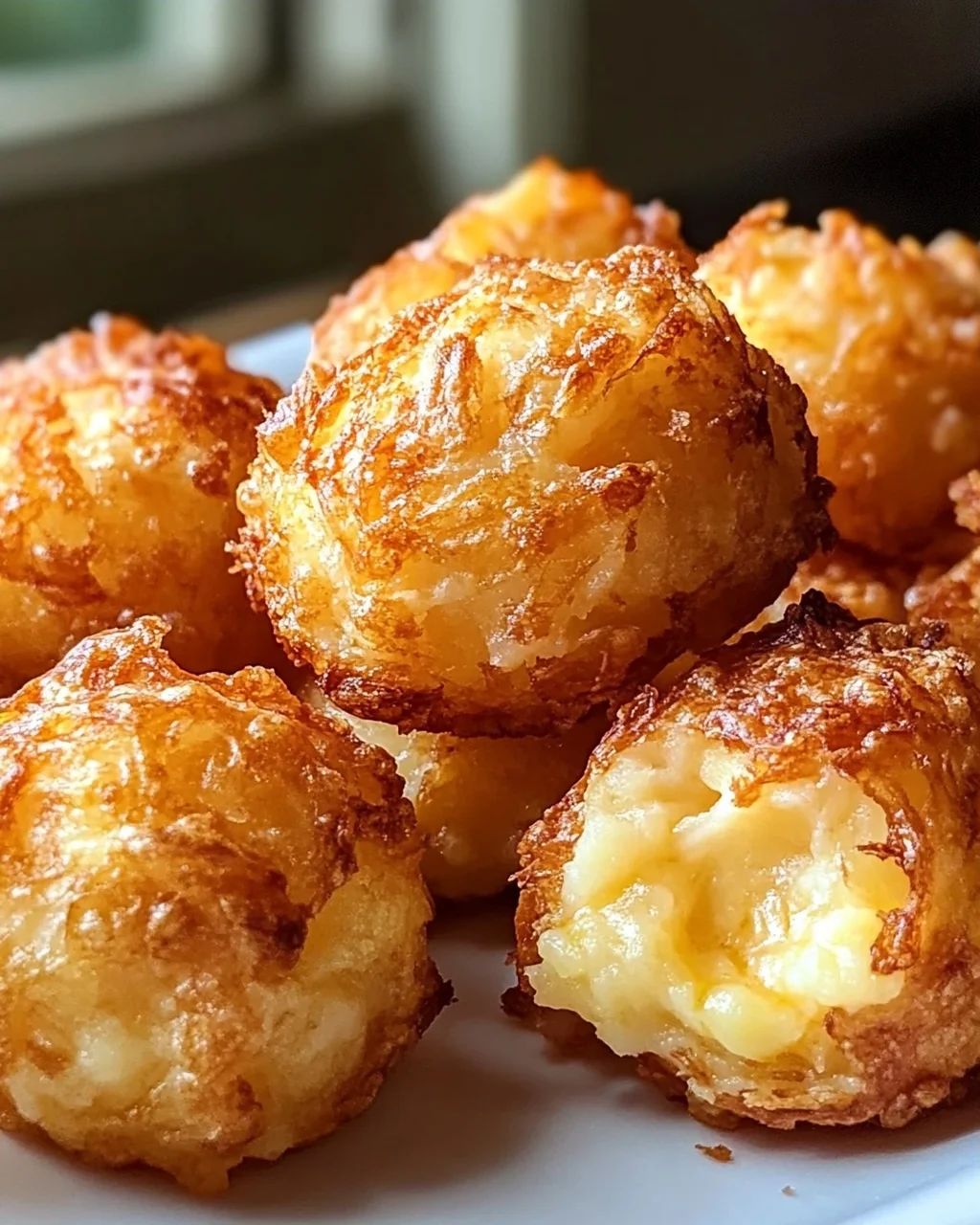 Knusprige Kartoffelpüree-Käse-Puffs