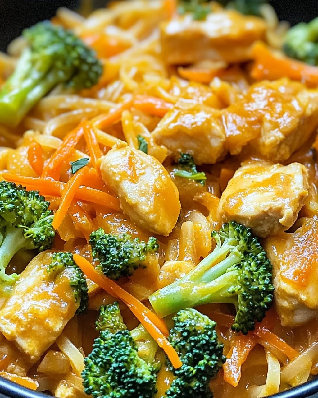 Kokosnuss-Curry-Hühnchen und Reisnudeln leicht gemacht