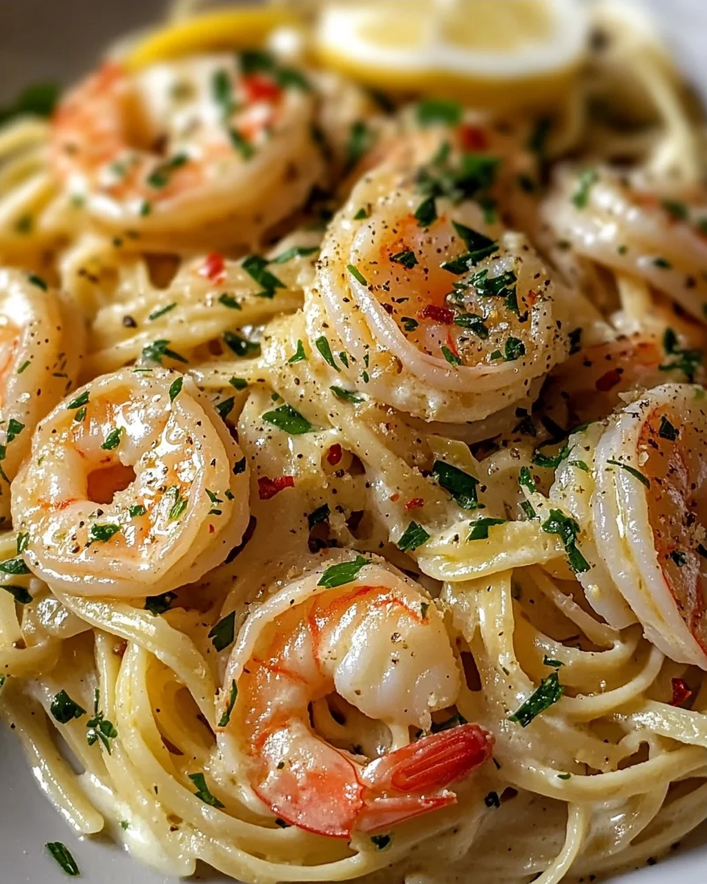 Lemon Herb Shrimp Linguine With Crème Fraîche Recipe