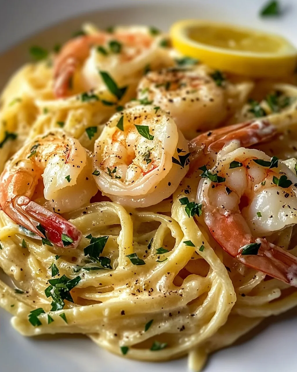 Lemon Herb Shrimp Linguine With Crème Fraîche Recipe