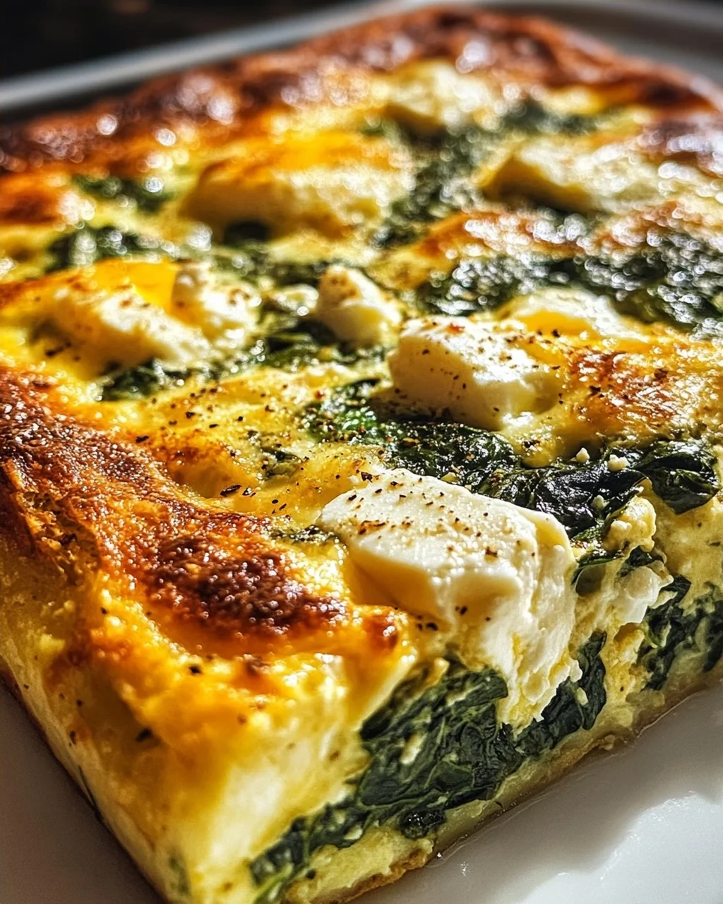 Low Carb Spinat-Auflauf mit Feta und Ei