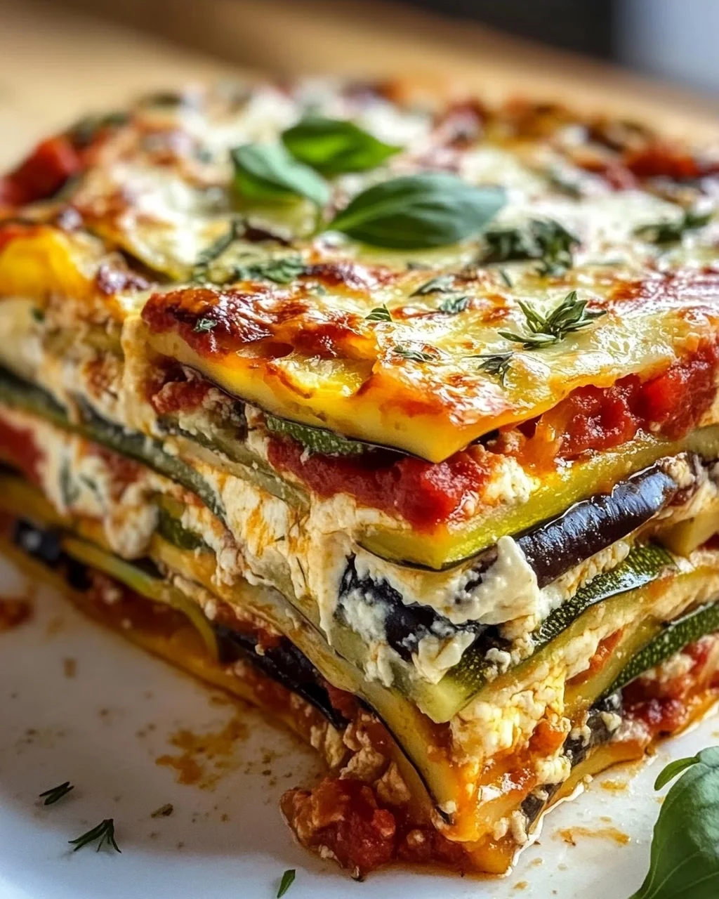 Mediterrane Gemüse-Lasagne mit cremiger Ricotta genießen