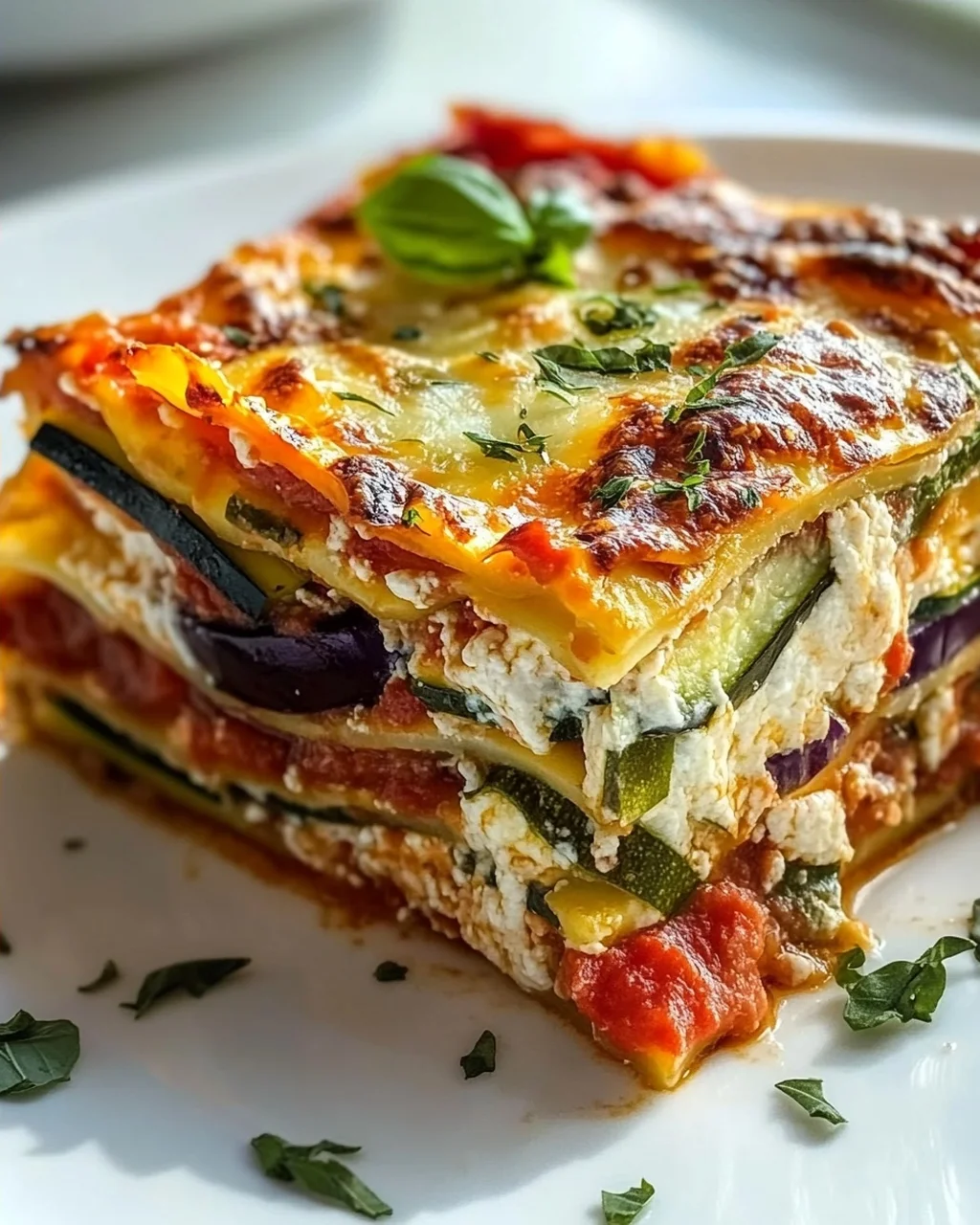 Mediterrane Gemüse-Lasagne mit cremiger Ricotta genießen