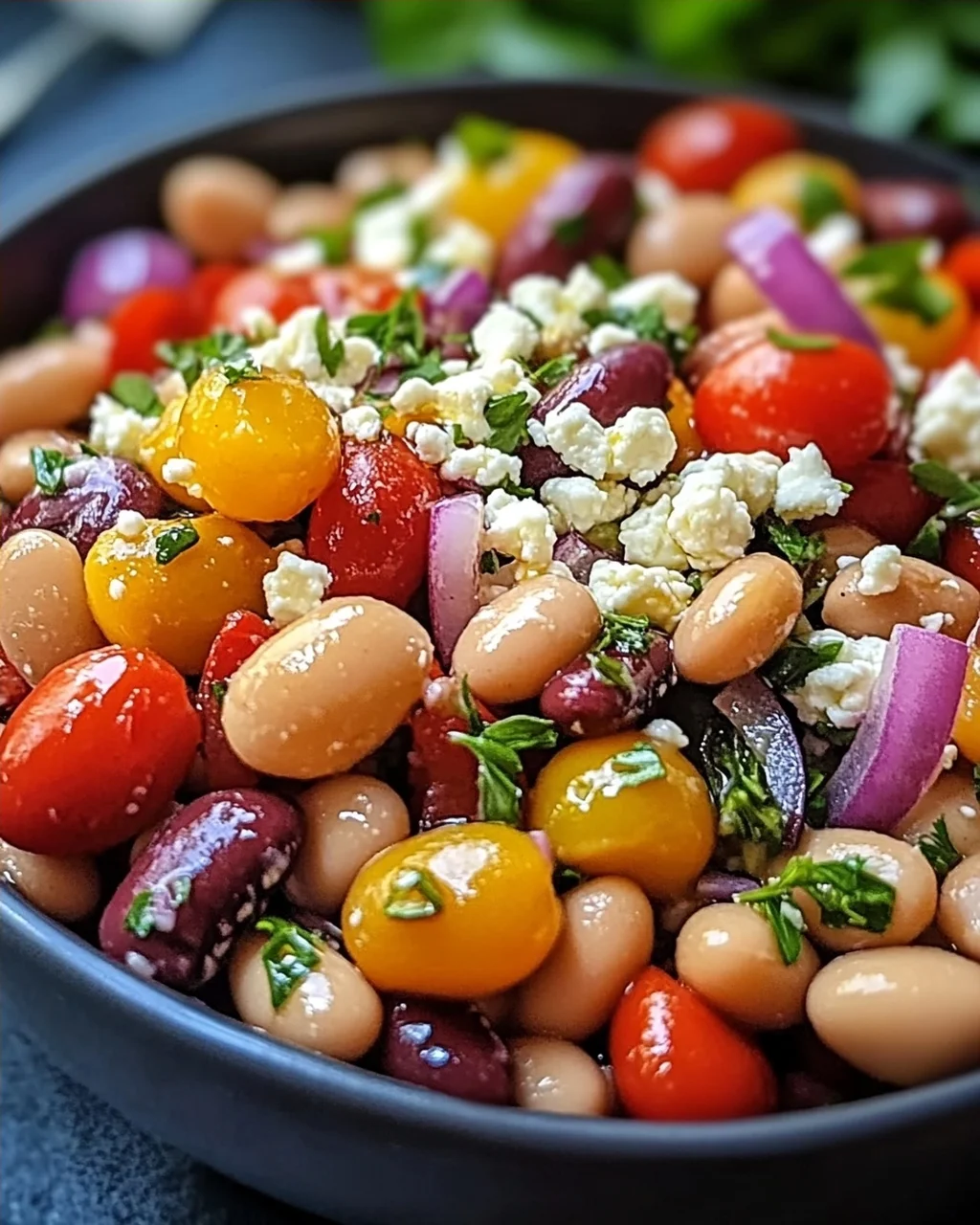Mediterraner Bohnensalat