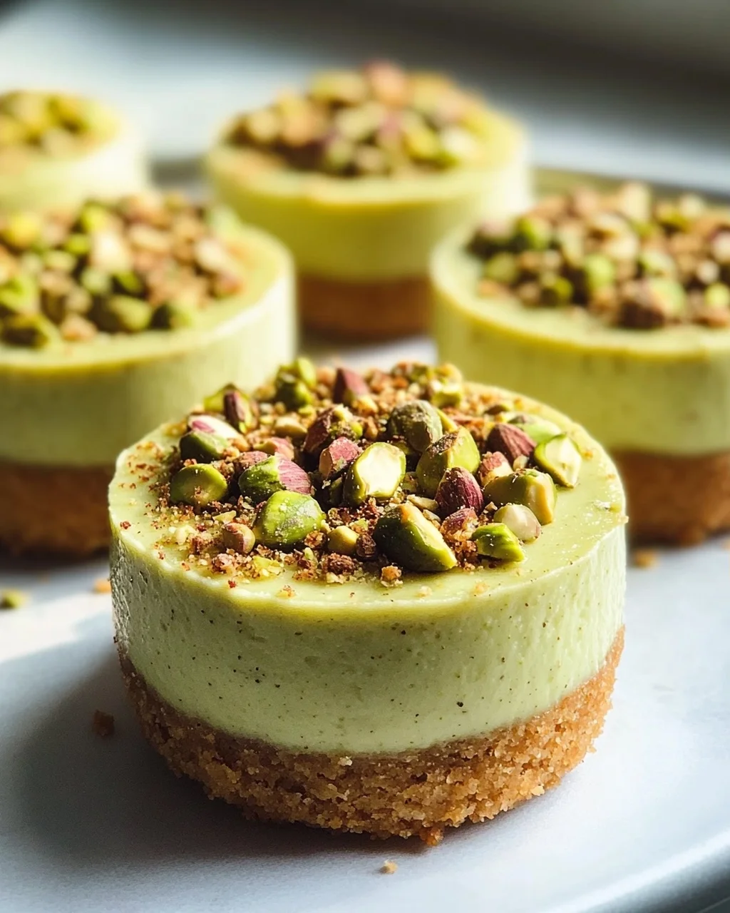 Mini Pistazien-Cheesecakes: Einfach aus der Muffinform
