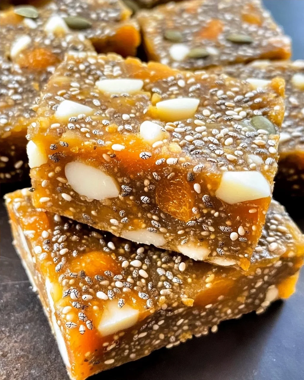No-Bake Aprikosen Chia Energieriegel für schnelle Snacks