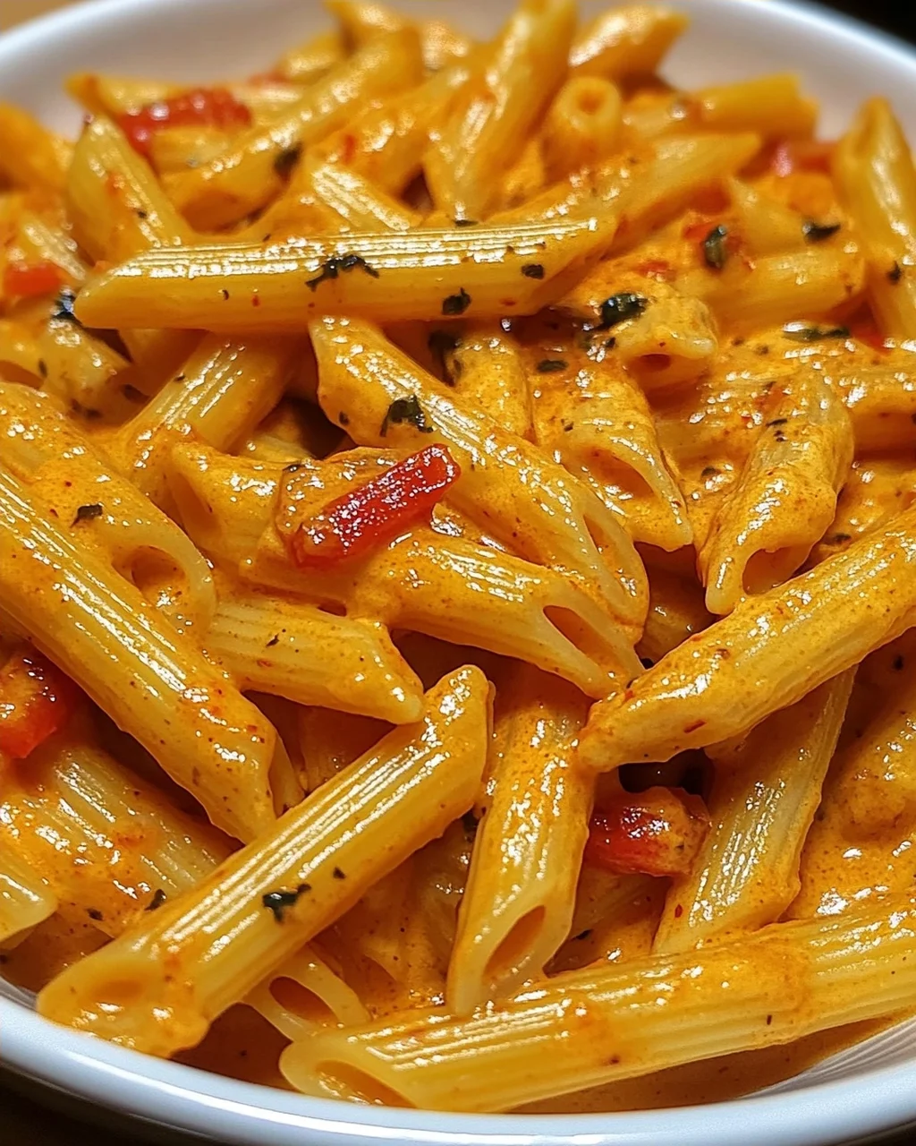 Penne in cremiger Paprikasoße