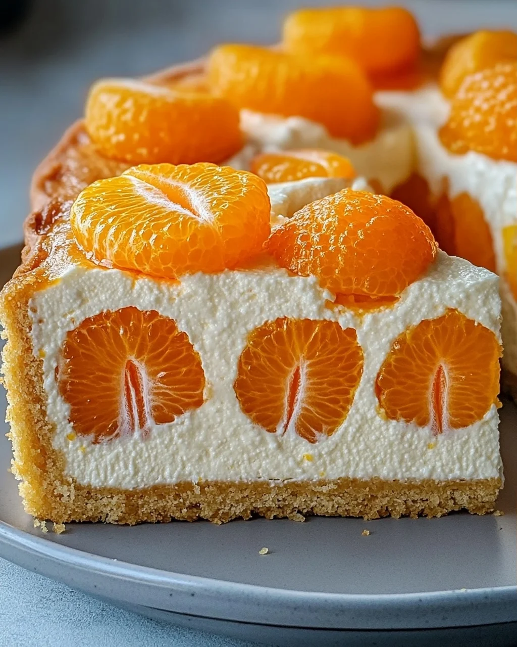 Quarkkuchen mit Mandarinen