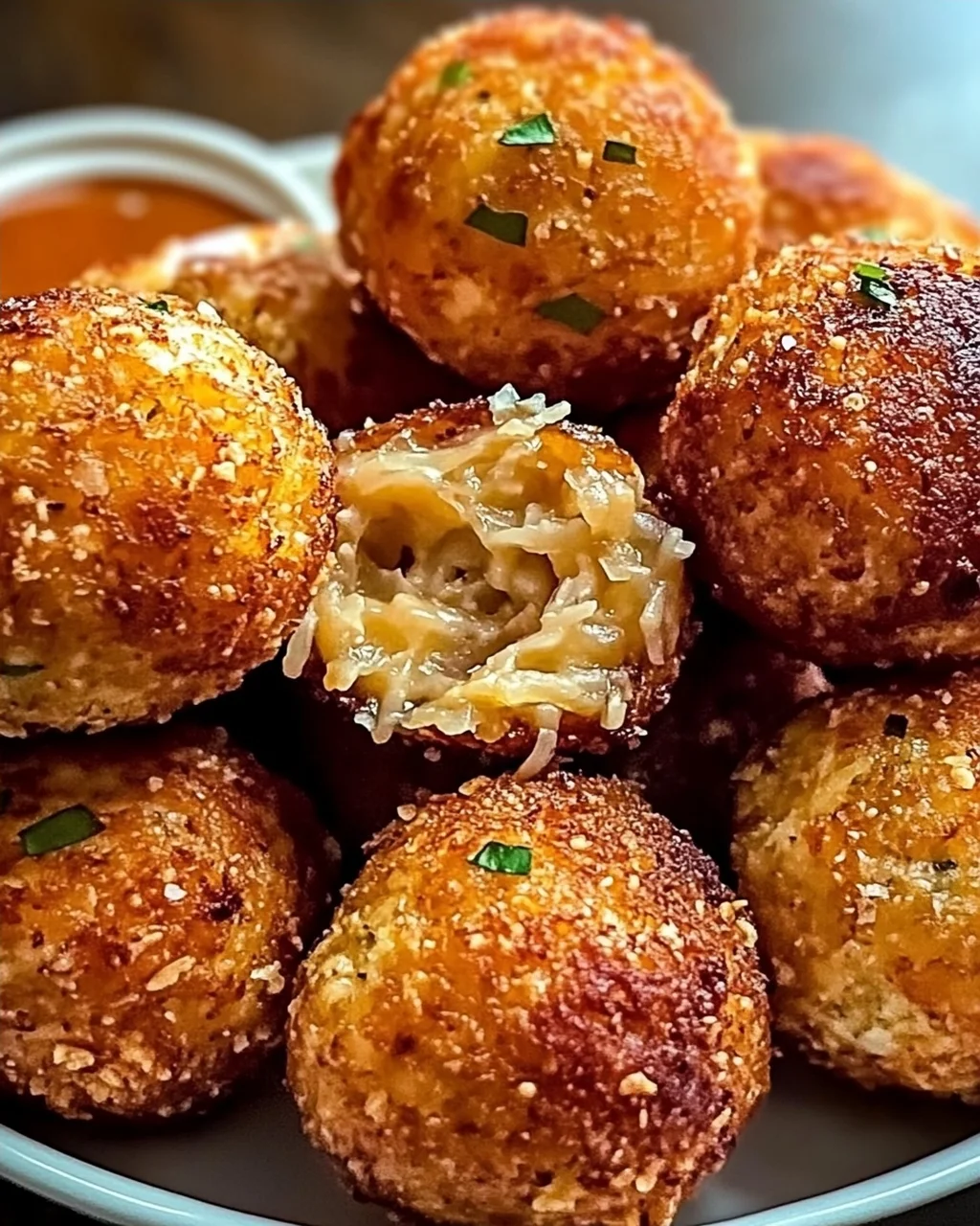 Reuben-Bällchen mit würziger Tausendinseldip-Sauce