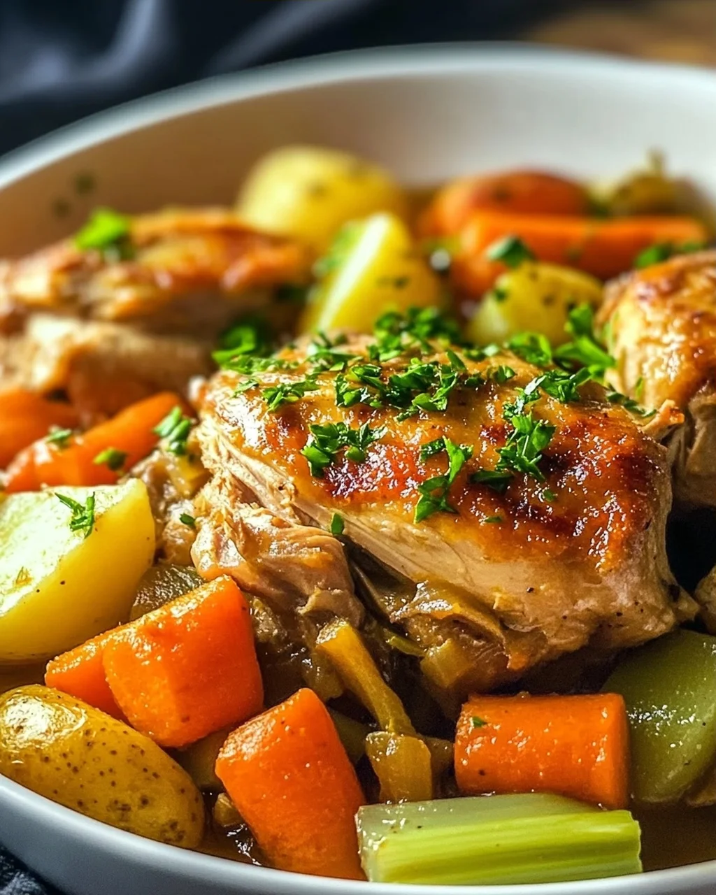 Saftiger Crockpot Chicken Pot Roast – Einfach & Lecker!