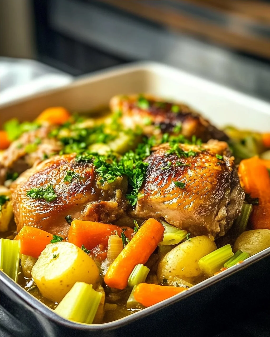 Saftiger Crockpot Chicken Pot Roast – Einfach & Lecker!