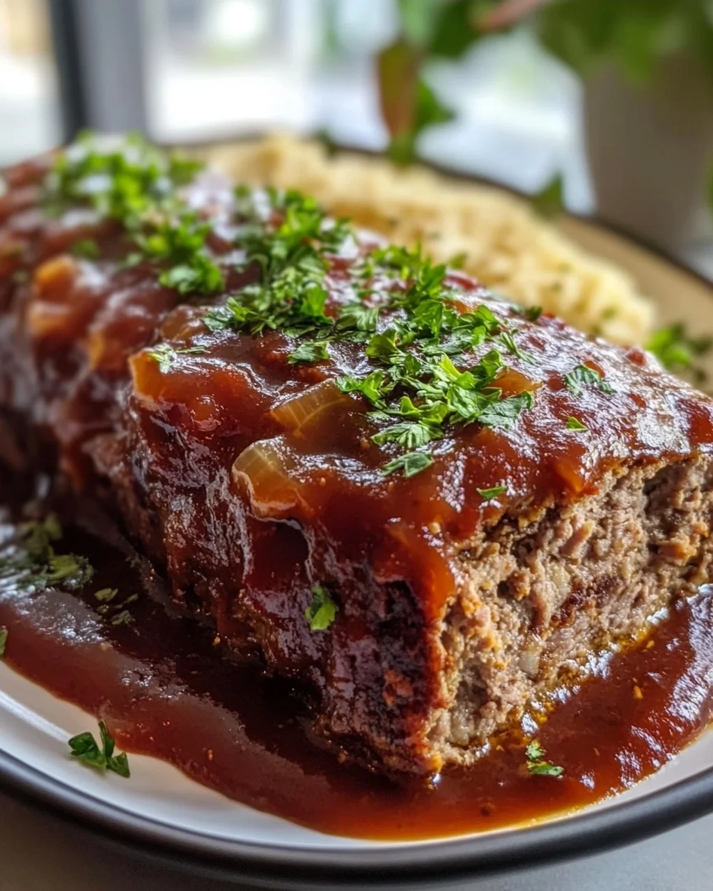 Saftiger Hackbraten mit Sauce