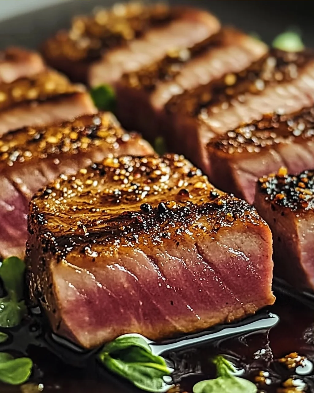 Schwarze Balsamico-Thunfischsteaks schnell zubereiten