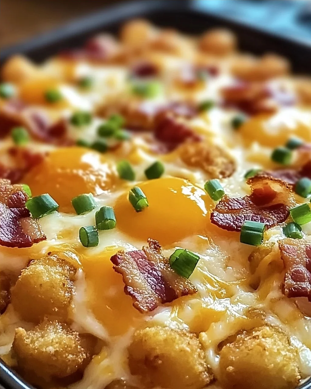 Speck und Ei Tater Tot Auflauf für Frühstücksliebe