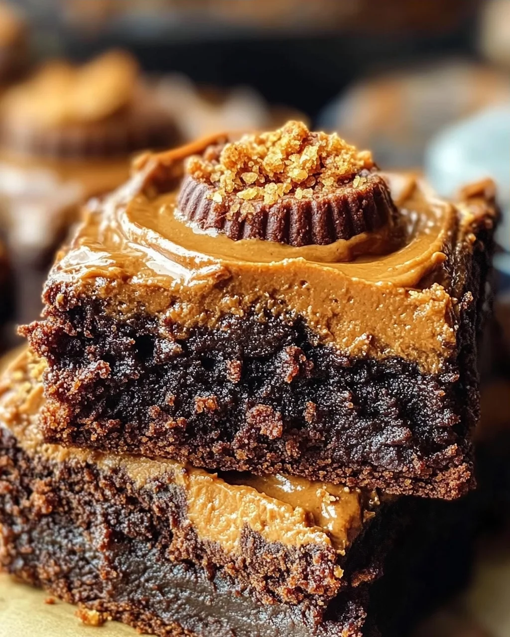 Spekulatius Brownies mit Lotus Biscoff Brotaufstrich