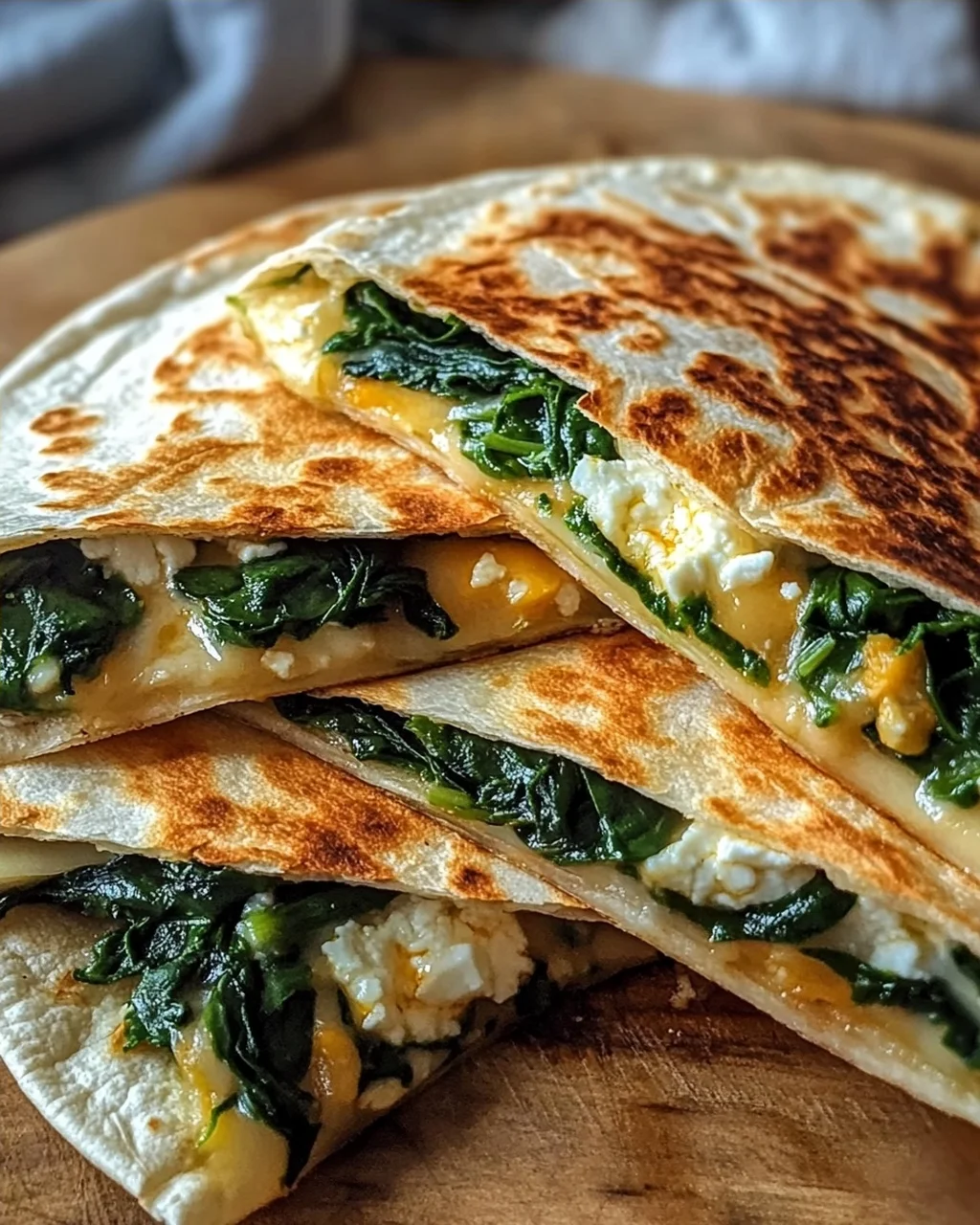 Spinat und Feta Quesadillas in 20 Minuten