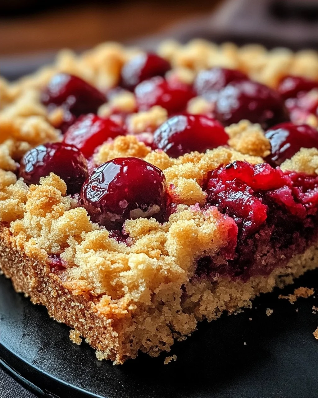 Streuselkuchen mit Kirschen vom Blech