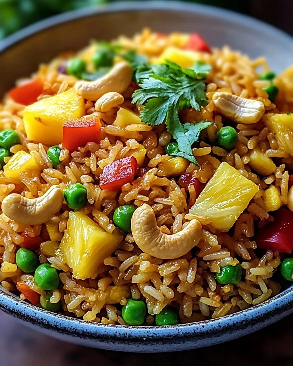 Thailändischer Ananas gebratener Reis für jeden Tag