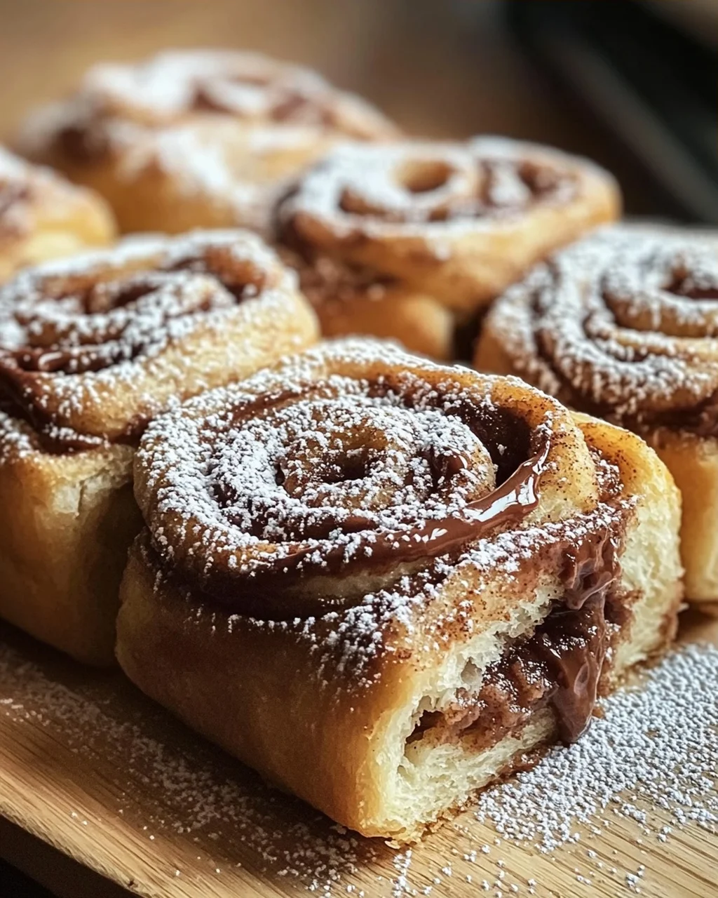 Toast Rolls mit Nutella und Zimt