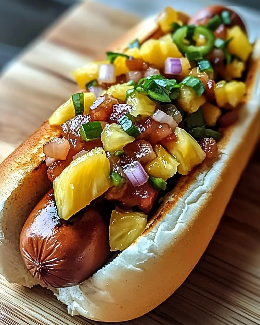 Tropische Rinder-Hotdogs mit Insel-Flair genießen