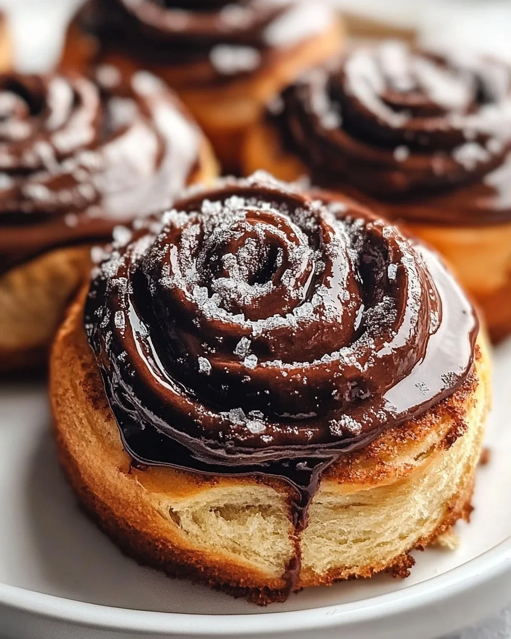 Unwiderstehliche Schoko-Zimtschnecken mit cremiger Fudge-Glasur