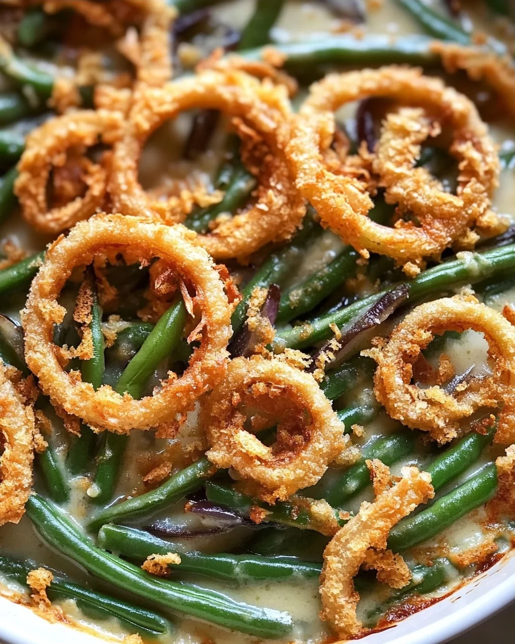 Vegane grüne Bohnen-Auflauf