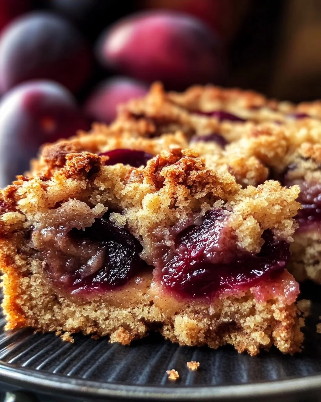 Walnuss-Zwetschgenkuchen mit Zimt-Streuseln