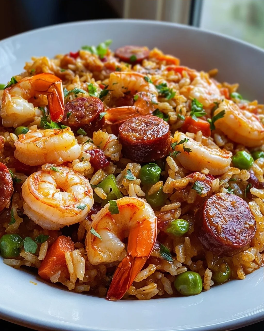 Würzige Jambalaya mit Garnelen & herzhafter Wurst jetzt kochen!