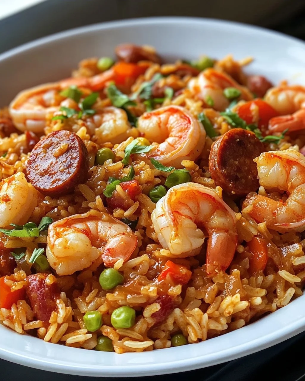 Würzige Jambalaya mit Garnelen & herzhafter Wurst jetzt kochen!