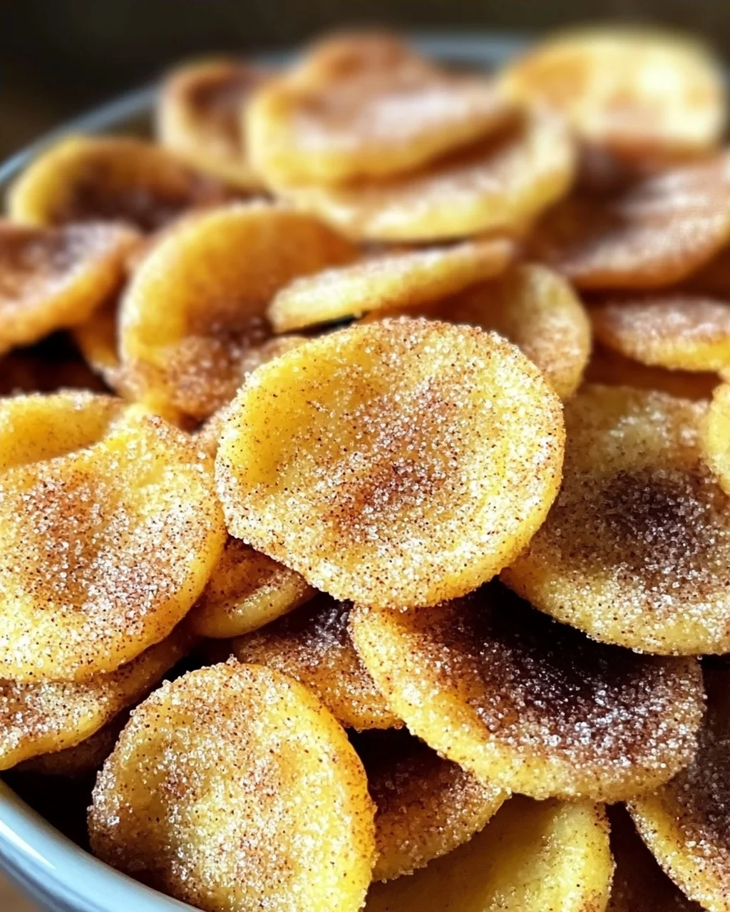 Zimt-Zucker-Luftfritteuse-Bananenchips für Snacks