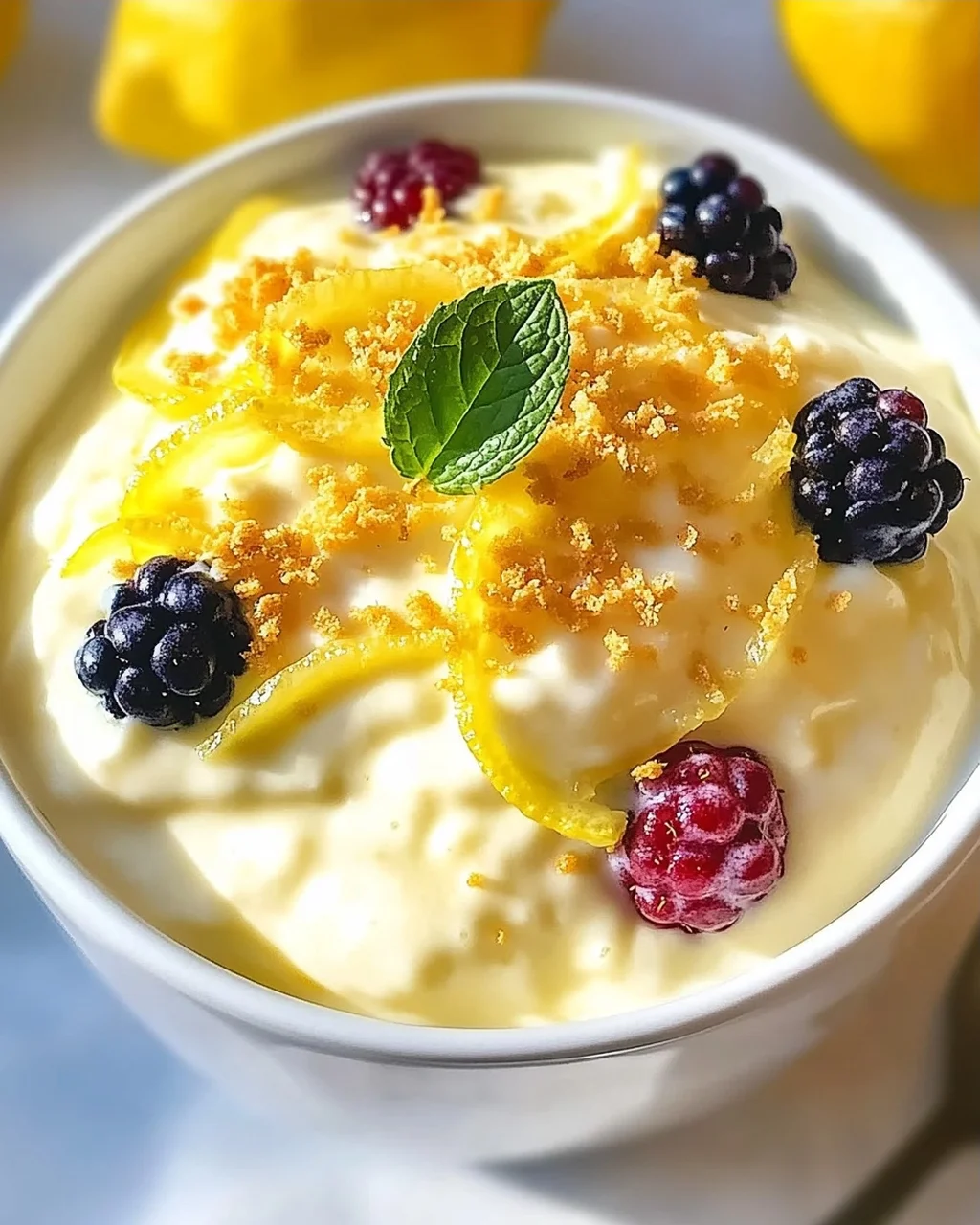 Zitronenquarkpudding mit 3 Zutaten selbst gemacht